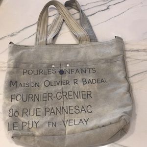 Recycled canvas tote